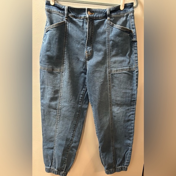 EUC Joe Fresh Denim Joggers, Size 32, Med Blue. - Picture 1 of 7